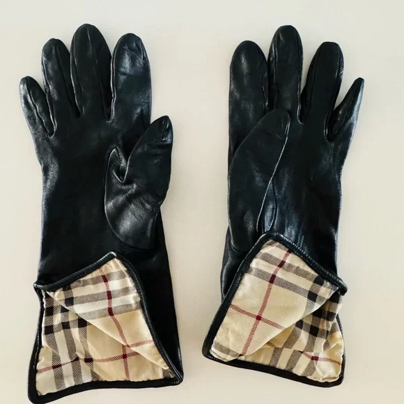 Burberry London Leather Gloves - Picture 1 of 5